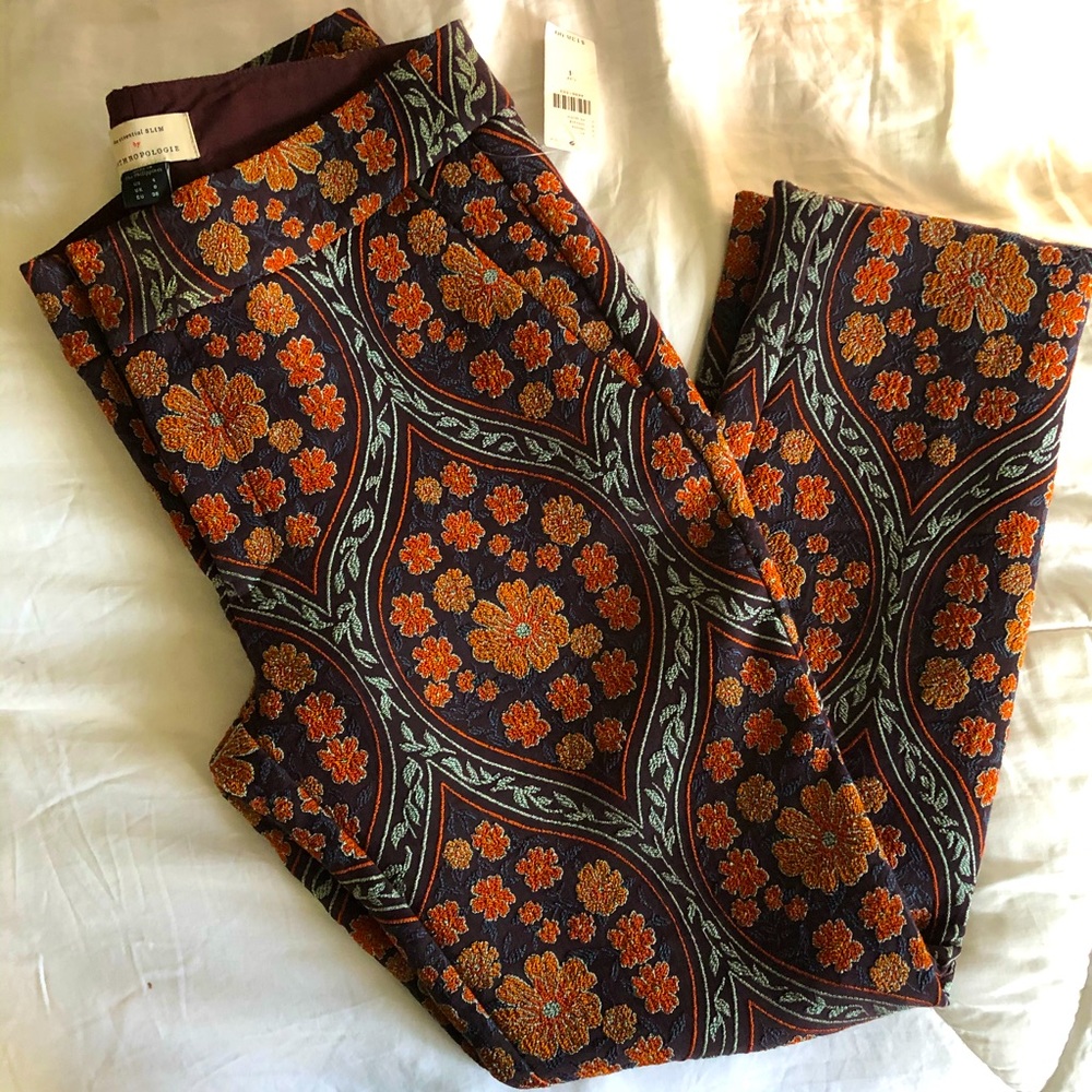 Anthropologie Floral Print Dress Paint